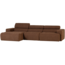 Woood Novi chaise longue bank links boucle mokkabruin