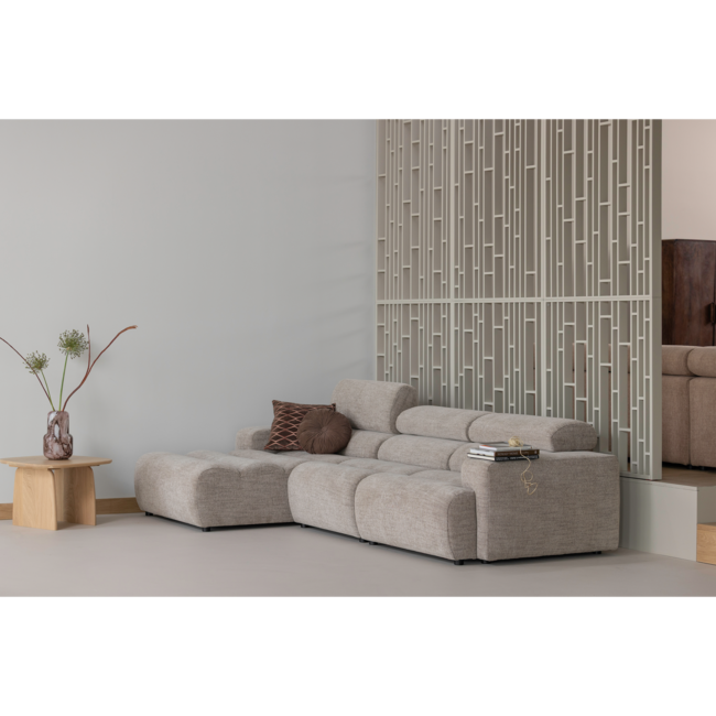 Woood Novi chaise longue bank links boucle naturel