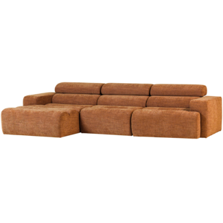Woood Novi chaise longue bank links oranje melange