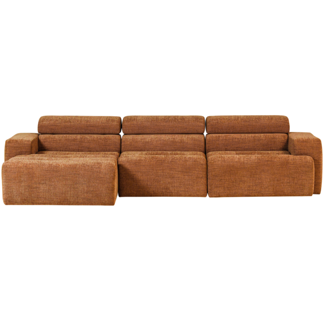 Woood Novi chaise longue bank links oranje melange