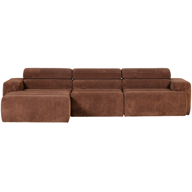Woood Novi chaise longue bank links ribstof terra