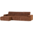 Woood Novi chaise longue bank links ribstof terra