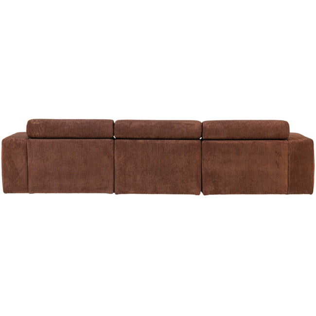 Woood Novi chaise longue bank links ribstof terra