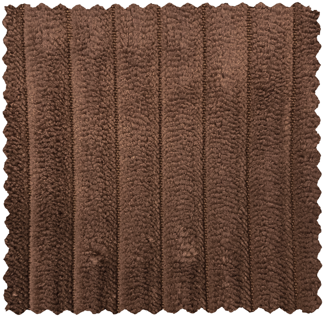 Woood Novi chaise longue bank links ribstof mokkabruin