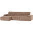 Woood Novi chaise longue bank links ribstof taupe