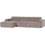 Woood Novi chaise longue bank links ribstof zand