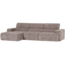 Woood Novi chaise longue bank links ribstof zand
