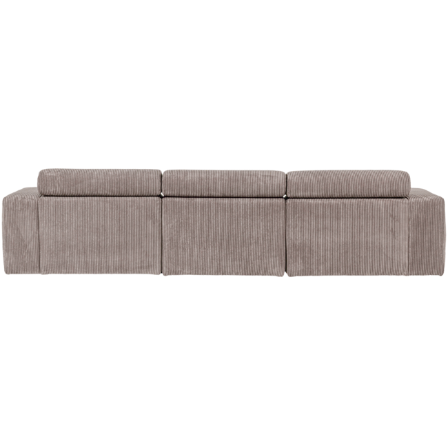Woood Novi chaise longue bank links ribstof zand
