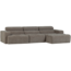 Woood Novi chaise longue bank rechts grijs melange