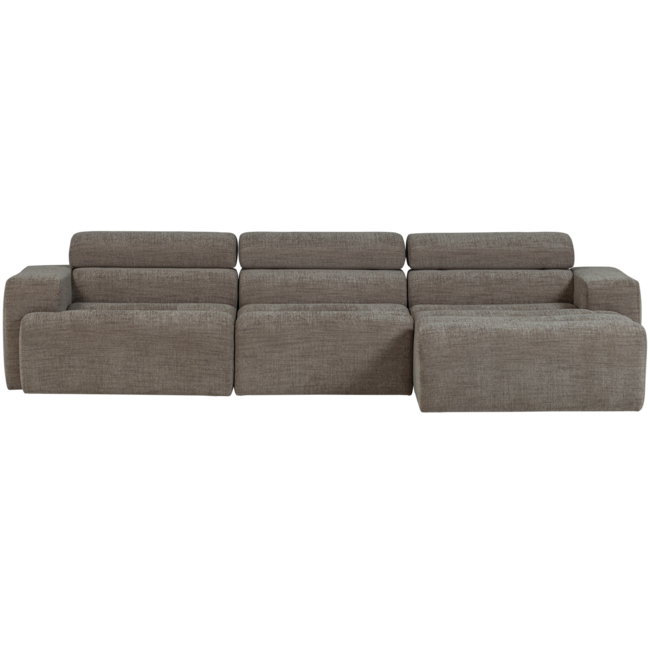 Woood Novi chaise longue bank rechts grijs melange