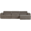 Woood Novi chaise longue bank rechts grijs melange