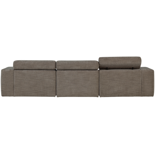 Woood Novi chaise longue bank rechts grijs melange