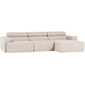 Woood Novi chaise longue bank rechts boucle naturel
