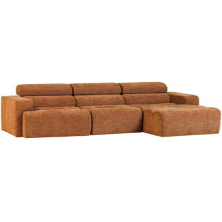 Woood Novi chaise longue bank rechts oranje melange