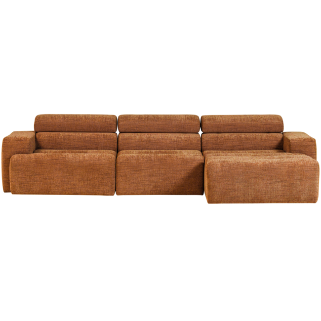 Woood Novi chaise longue bank rechts oranje melange