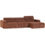 Woood Novi chaise longue bank rechts ribstof terra
