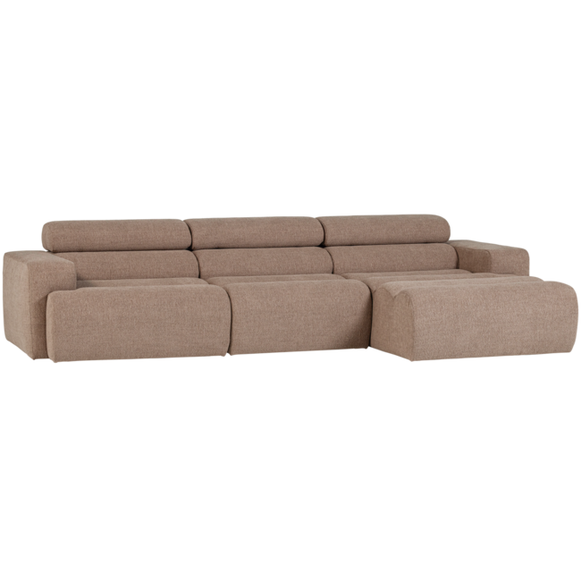 Woood Novi chaise longue bank rechts boucle taupe