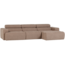Woood Novi chaise longue bank rechts boucle taupe