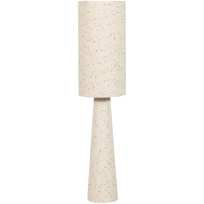 Woood Loft vloerlamp metaal/boucle naturel met stippen 130xo30cm