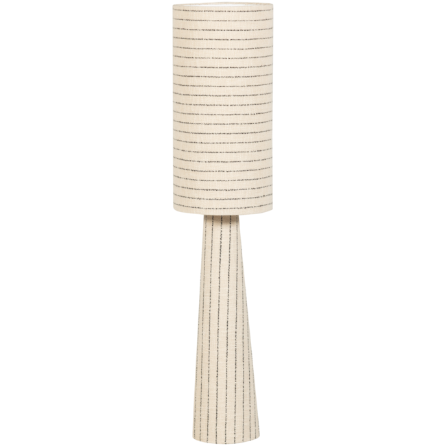 Woood Loft vloerlamp metaal/boucle naturel met strepen 130xo30cm