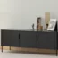 Woood Gunnar tv meubel 154 cm grenen matzwart [fsc]