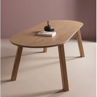 Woood Tablo eettafel ovaal vingerlas 220x90cm pebble grey [fsc]