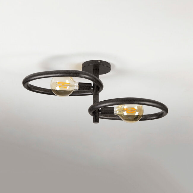 WoonStijl Plafondlamp Pebble met 2 lichtpunten