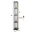 WoonStijl Vloerlamp 4L Quadra Artic Zwart