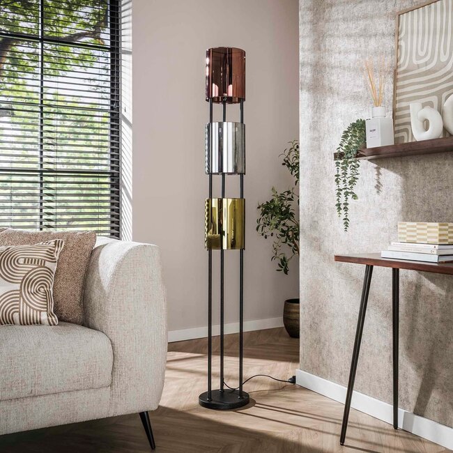 WoonStijl Vloerlamp 3L Lucente tricolore