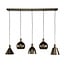 WoonStijl Hanglamp 5L Metallo mix Sienna bruin