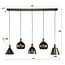WoonStijl Hanglamp 5L Metallo mix Sienna bruin