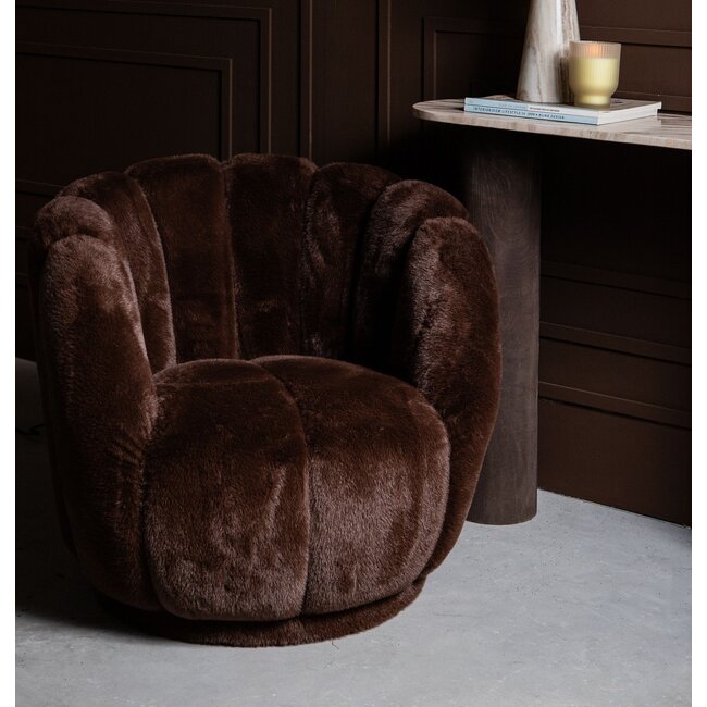 PTMD Fauteuil Furia donkerbruin