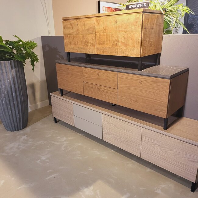 WoonMax TV Meubel Warwick - 100, 150, 200 en 250 cm - Hoog model - Hangend of staand