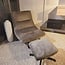 WoonMax Fauteuil + Hocker Foxton - Comfortabele Draaifauteuil in Movie Stof
