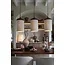 Light en Living Hanglamp 3L 90x22x32 cm DANIA hout print d bruin+touw crème