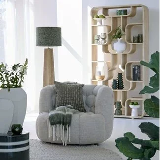 Light en Living Vloerlamp 23x23x125 cm NAVELLI hout mat naturel