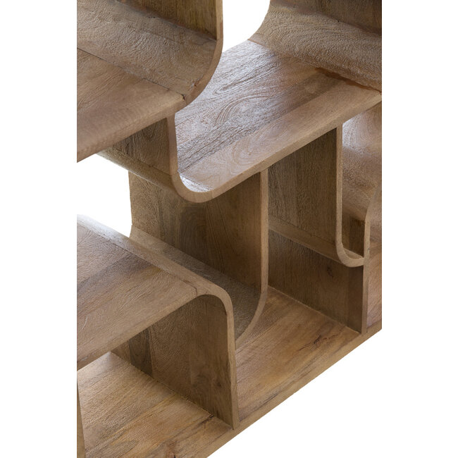 Light en Living Kast open 100x30x200 cm LABARE grijs-donker bruin