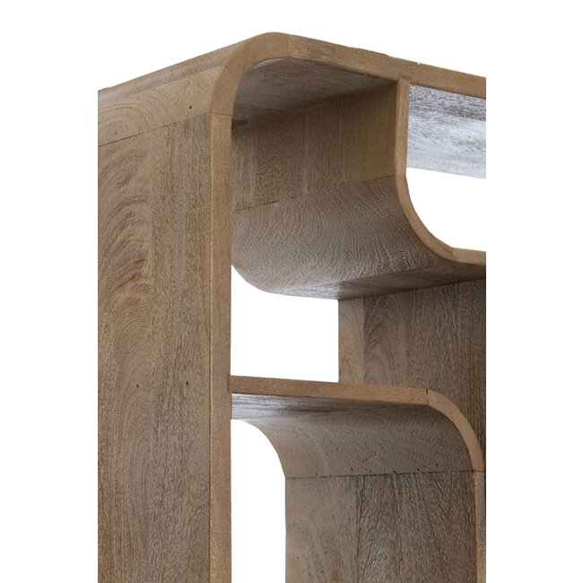 Light en Living Kast open 100x30x200 cm LABARE grijs-donker bruin