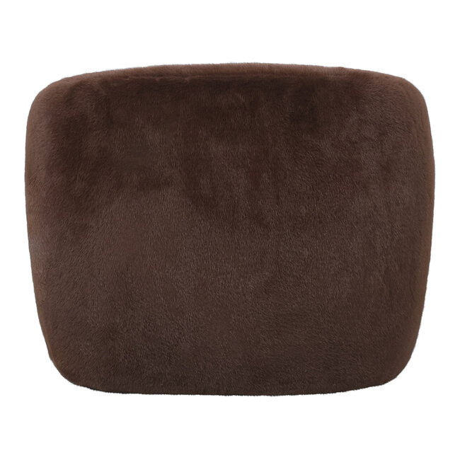 PTMD Fauteuil Aphrodite fur donkerbruin