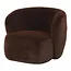 PTMD Fauteuil Aphrodite fur donkerbruin
