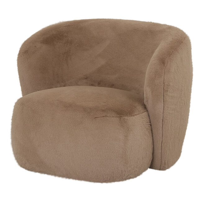PTMD Fauteuil Aphrodite fur mokka