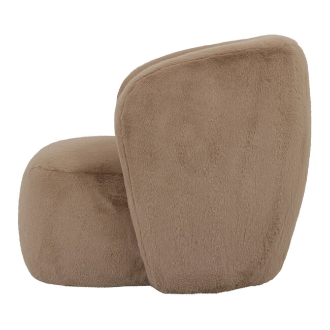 PTMD Fauteuil Aphrodite fur mokka