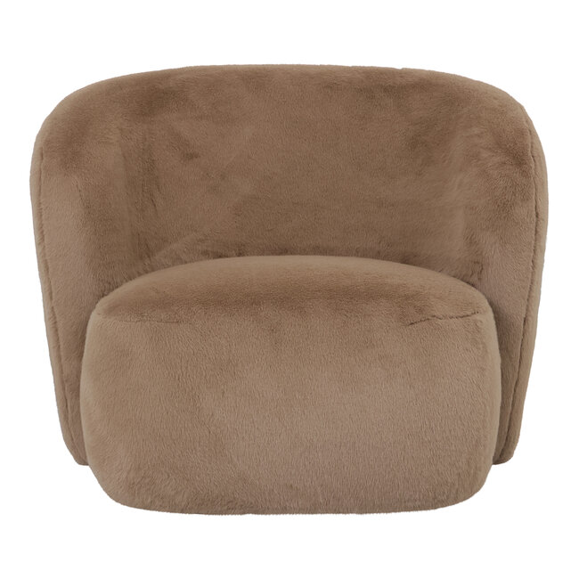 PTMD Fauteuil Aphrodite fur mokka