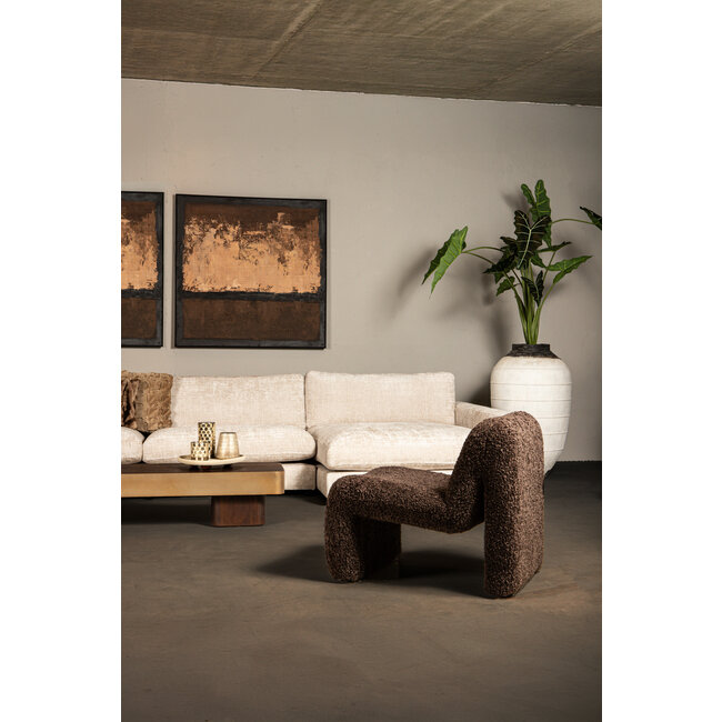 PTMD Fauteuil  Oslo teddy coffee