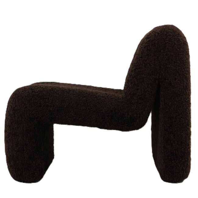 PTMD Fauteuil  Oslo teddy coffee