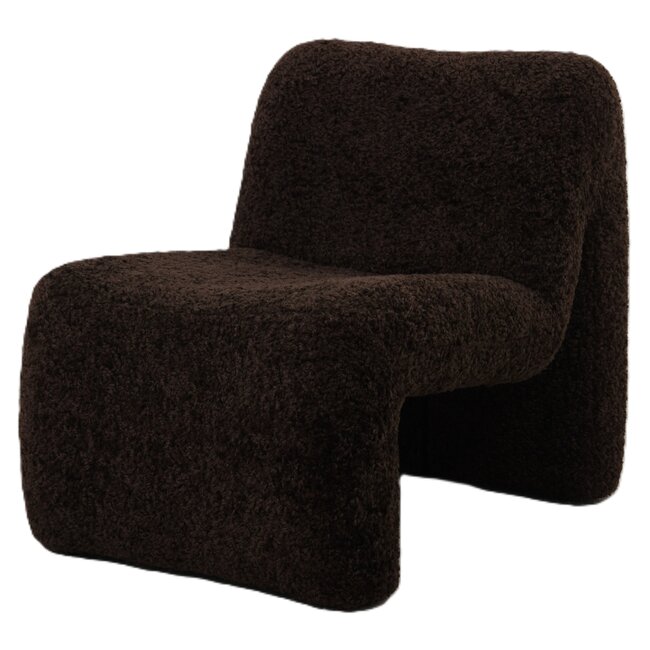 PTMD Fauteuil  Oslo teddy coffee