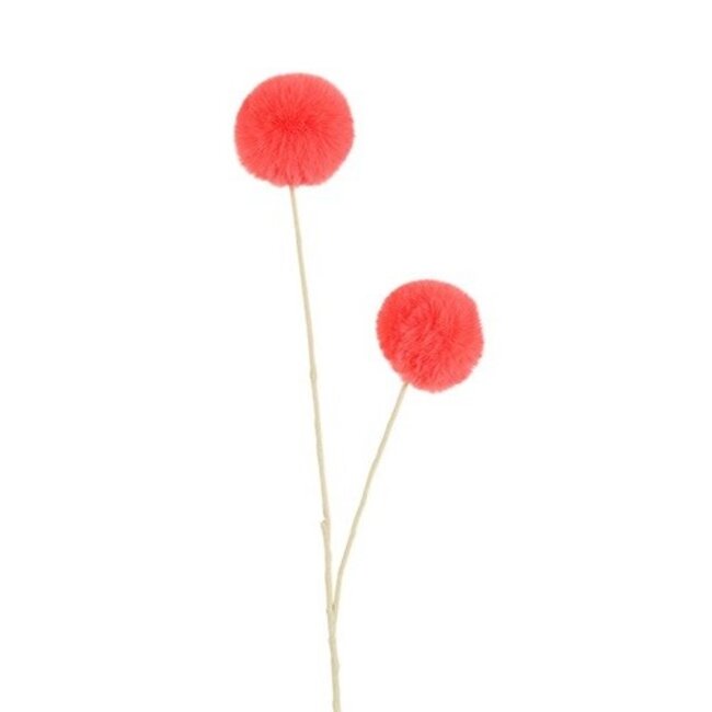 Countryfield Kunstdeco Pom Pom Set van 3 takken oranje - 16 x 16 x 75 cm