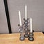 Light en Living Kaarsenhouder Ø9,5x34 cm ITINGA glas bubbel smoke van Light & Living