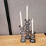 Light en Living Kaarsenhouder ITINGA glas bubbel smoke Ø10x26,5 cm van Light & Living