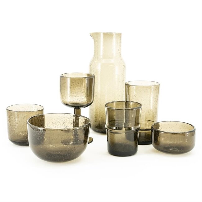 By Boo Drink glas Bubble groot - bruin